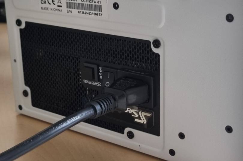 The PSU is located at the bottom of the case.